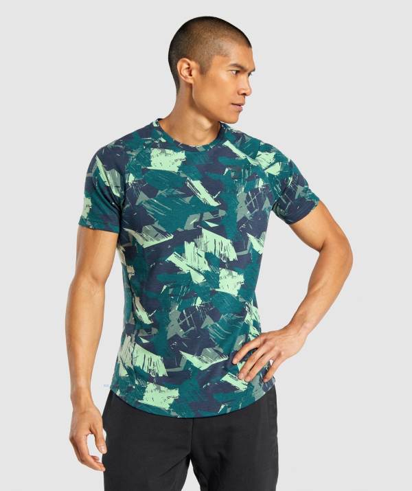 Panske Tricka Gymshark Bold Zelene | DN1762085